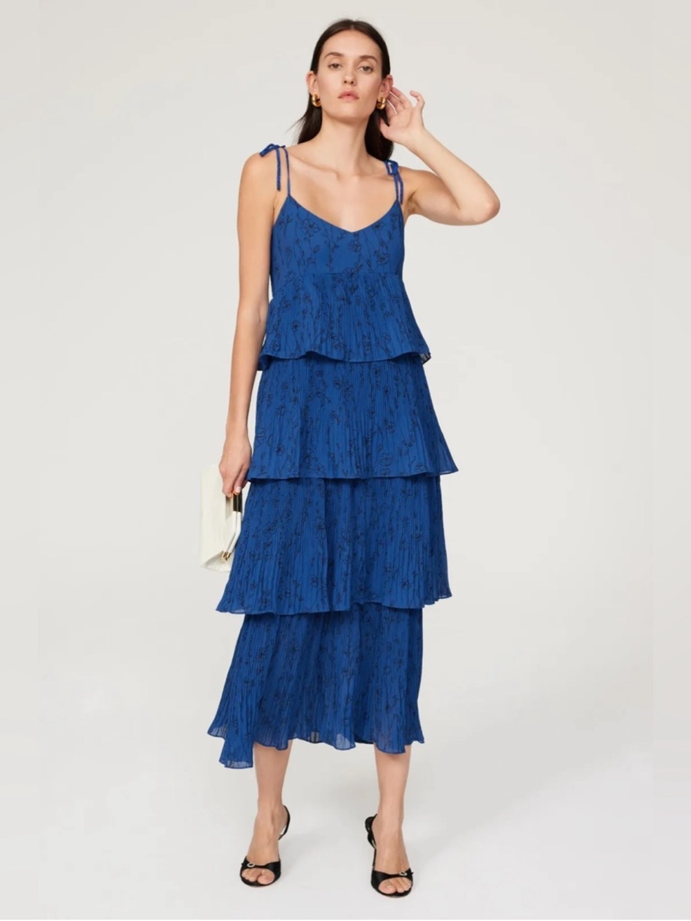 Club Monaco Tiers Pleated Mini Dress